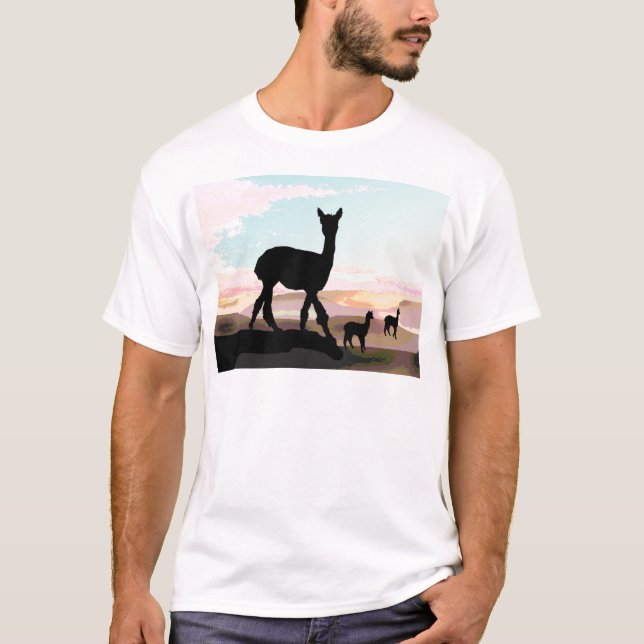 Camiseta Alpacas do por do sol (Frente)