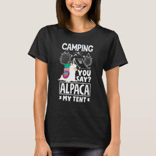 Camiseta Alpacas Mamíferos LLamas Acampamento Alpaca Minha