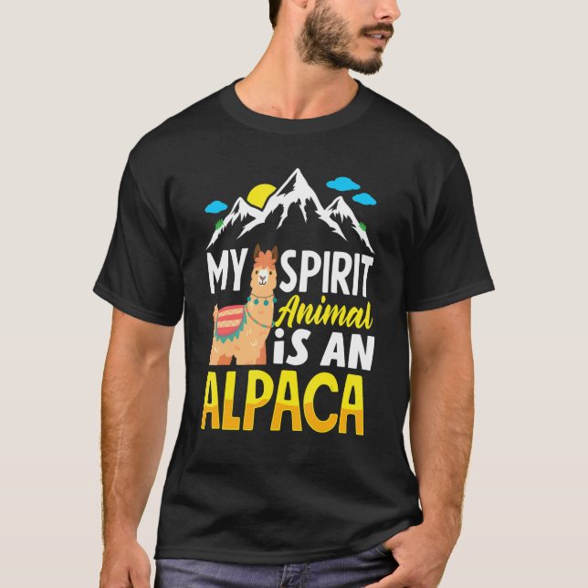 Camiseta Alpacas Mammals LLamas Alpaca My Spirit Animal Is  (Frente)