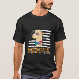 Camiseta Alpaka 'MERICA Stars and Stripes Lama Funny Alpaca