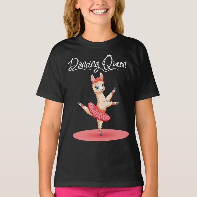 Camiseta Alpaka Tanzt Ballett In Rosa Tutu Dancing Queen (Frente)