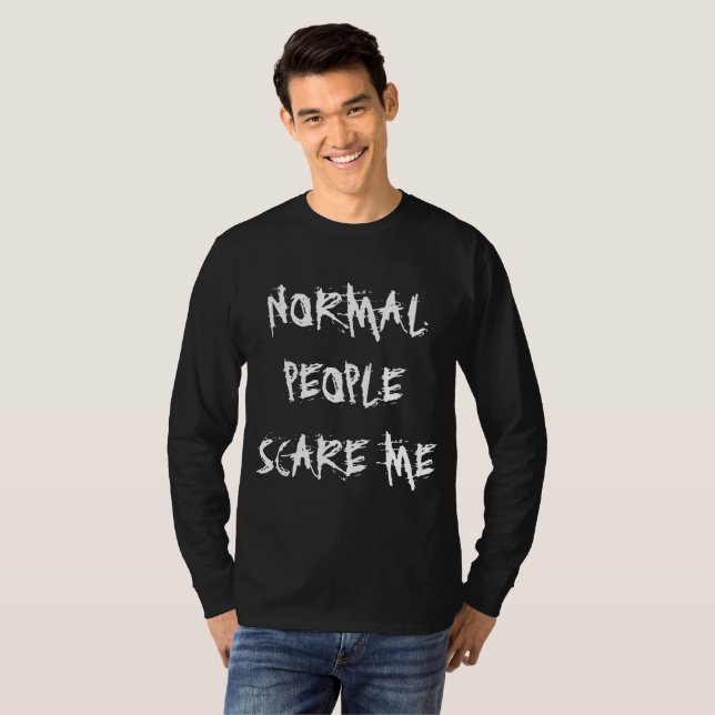 Camiseta alpargata PEOPLE NORMAL SCARE ME (Frente Completa)