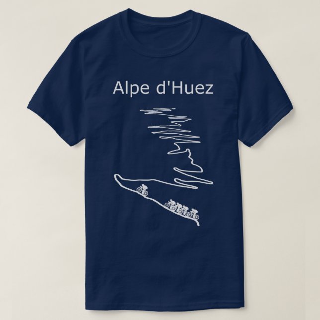 Camiseta Alpe d Huez em França, design de ciclismo para hom (Frente do Design)