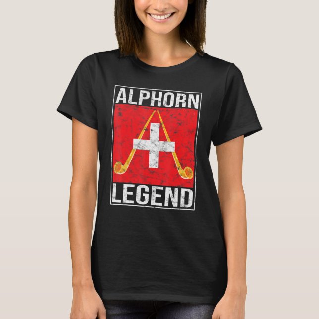 Camiseta Alpenhorn Almhorn Natural Horn Blower Musician Leg (Frente)