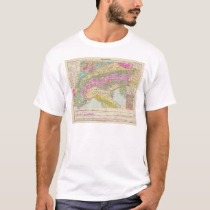 Camiseta Alpenlander - mapa do atlas dos cumes