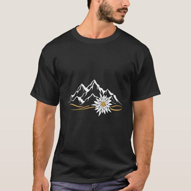 Camiseta Alpes Montanhas Edelweiss Suiça Edelweiã≠ Ale (Frente)