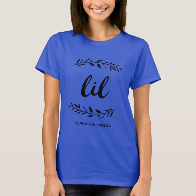 Camiseta Alpha Chi Omega | Pequena Coroa (Frente)