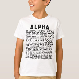 CAMISETA ALPHA GYATT SIGMA T-SHIRT PARA CRIANÇAS