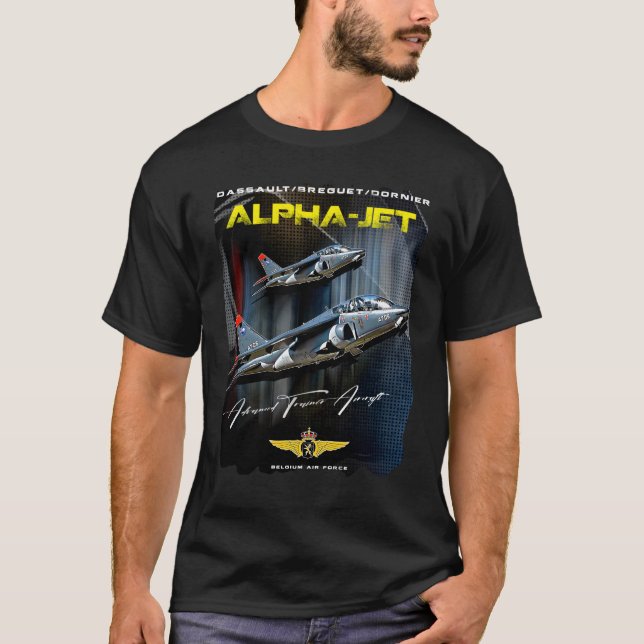 Camiseta Alpha Jet Belgium Air Force Advanced Trainer Plane (Frente)