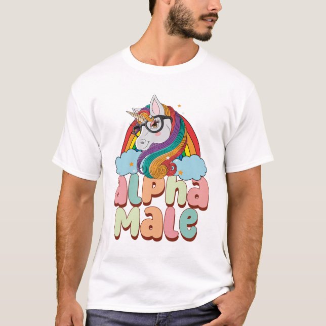 Camiseta Alpha Male Ironic Unicorn 2 (Frente)