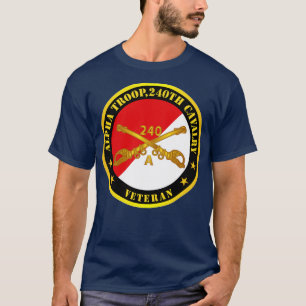 Camiseta Alpha Troop 240th Cavalry Branch Veteran Red White