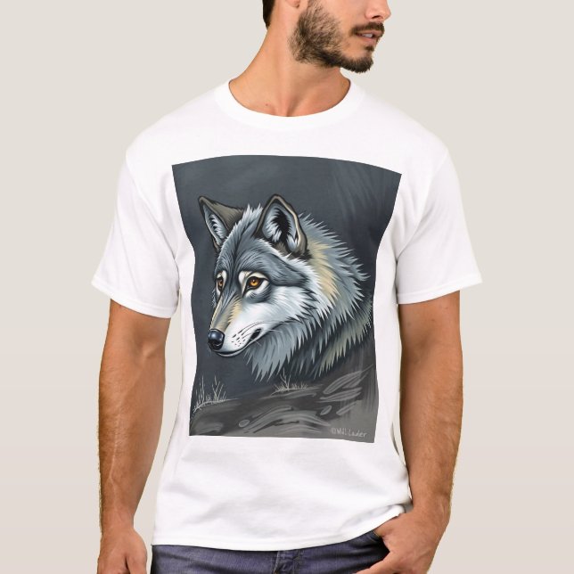 Camiseta „Alpha-Wolf – König der Wildnis“ (Frente)