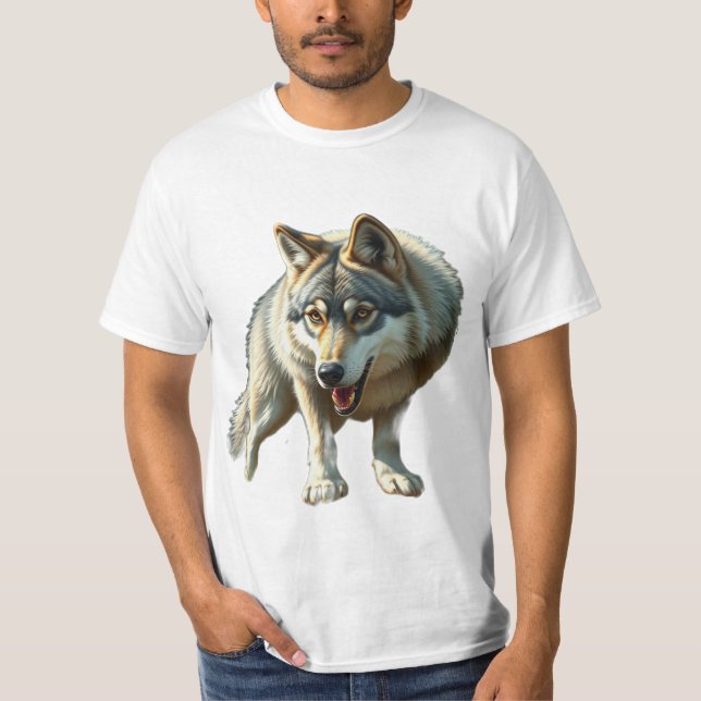 Camiseta „Alpha-Wolf – König der Wildnis“ (Frente)