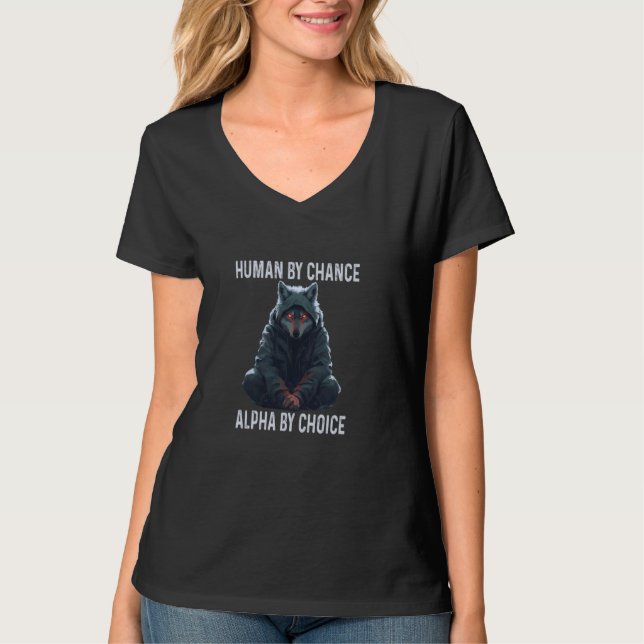 Camiseta Alpha Wolf Memes Men Humanos Por Chance Alpha Por  (Frente)