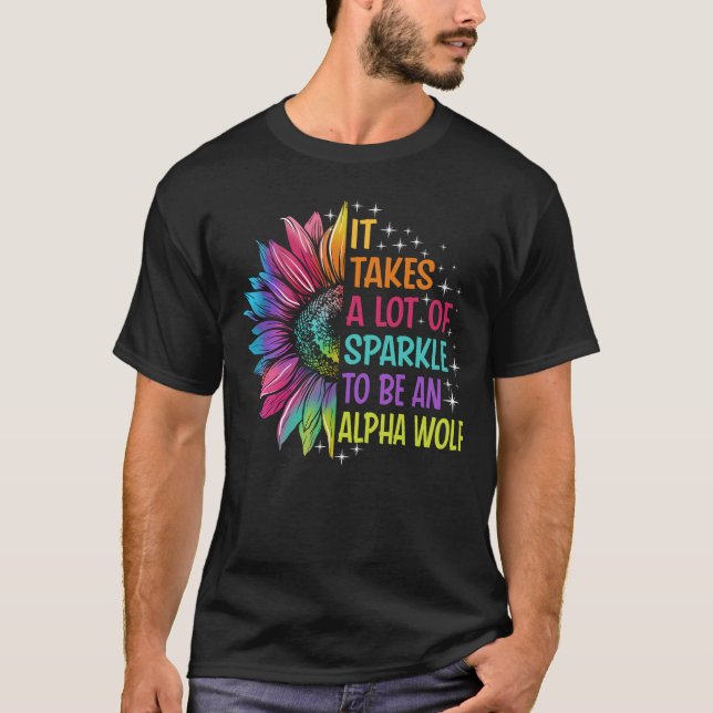 Camiseta Alpha Wolf Sparkle (Frente)