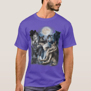 Camiseta Alpha Wolf Vintage Roupas dos Anos 90 Meme do Lobo