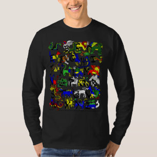 Camiseta Alphabestiary com impressão traseiro