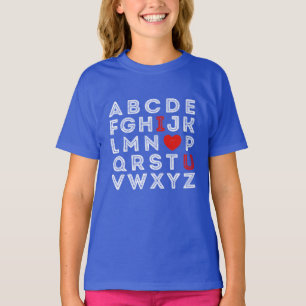 Camiseta Alphabet ABC I Love You