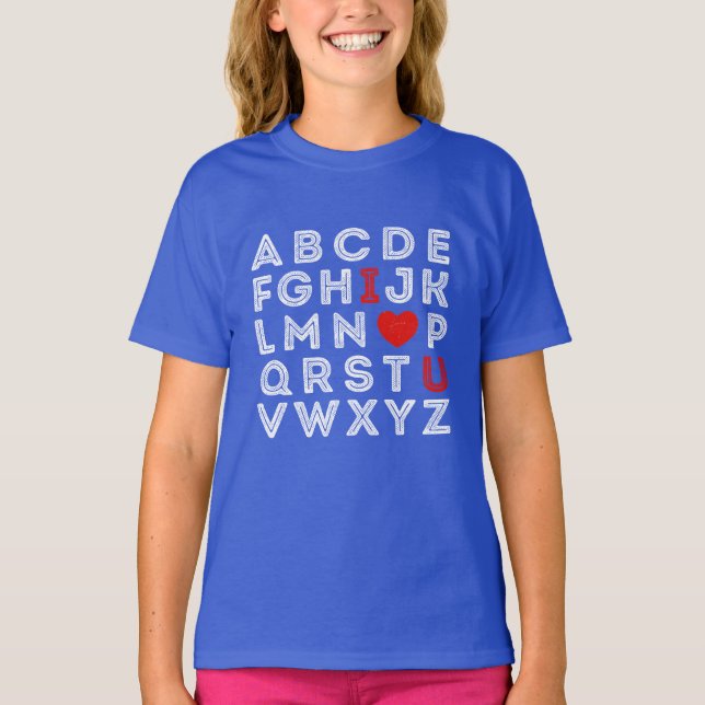 Camiseta Alphabet ABC I Love You (Frente)