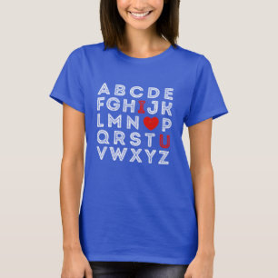 Camiseta Alphabet ABC I Love You