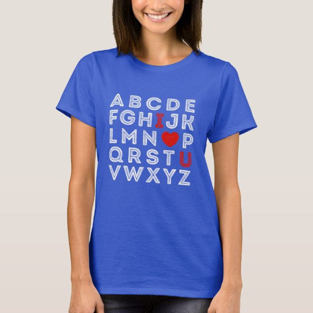 Camiseta Alphabet ABC I Love You (Frente)