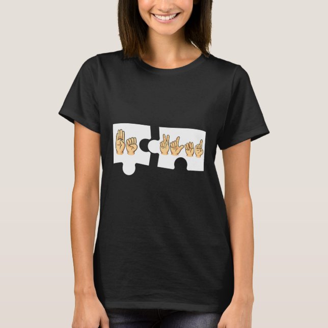 Camiseta Alphabet American Sing Language Asl Professor Be K (Frente)