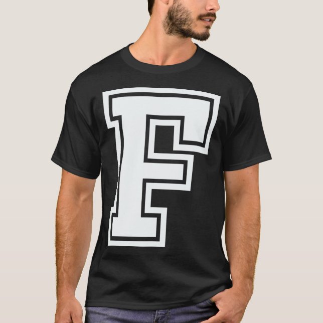 Camiseta Alphabet capital letter F matching family group ha (Frente)