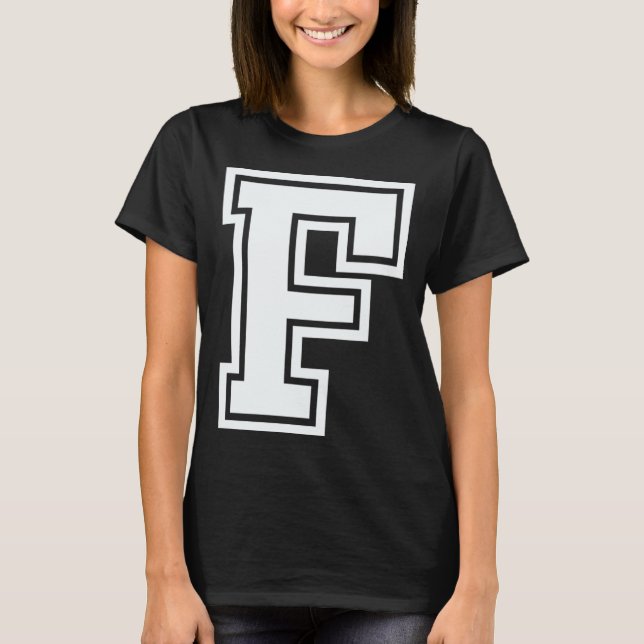 Camiseta Alphabet capital letter F matching family group ha (Frente)