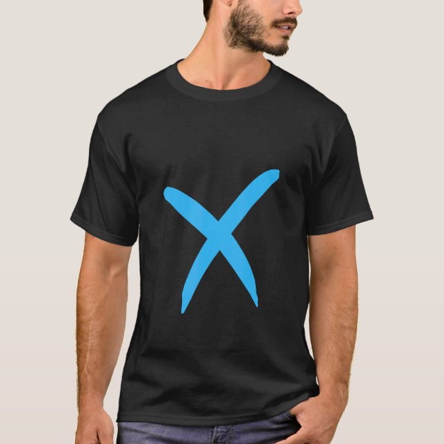 Camiseta Alphabet Handwritten Letter X (Frente)