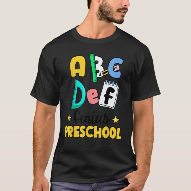 Camiseta Alphabet Hi Back To School ABC Pre K Kindergarten  (Frente)