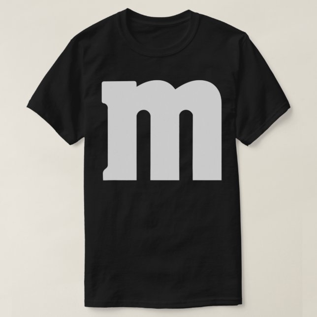 Camiseta Alphabet - Letra M minúscula m (Frente do Design)