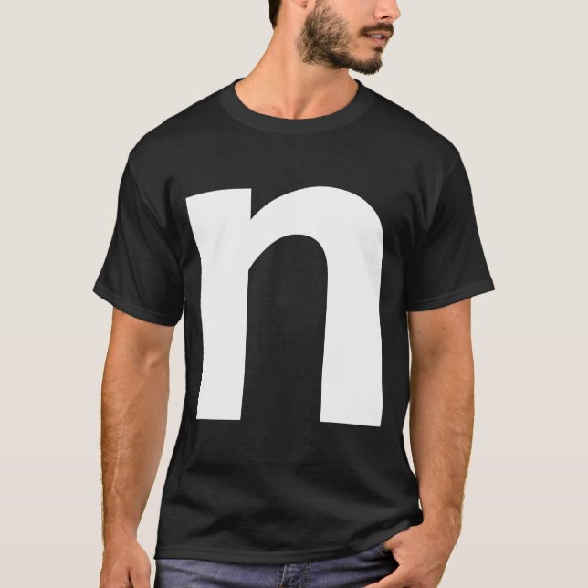 Camiseta Alphabet - Letra N minúscula Grupo de Correspondên (Frente)