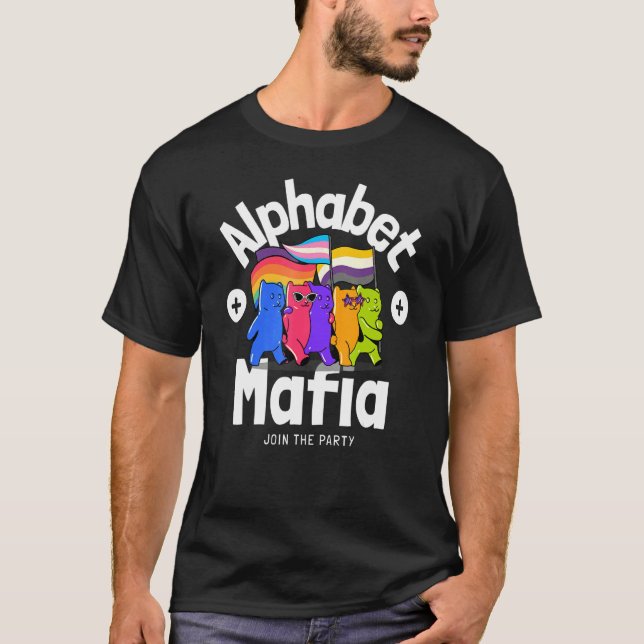 Camiseta Alphabet Mafia Lgbtq Pride Sons Gay (Frente)
