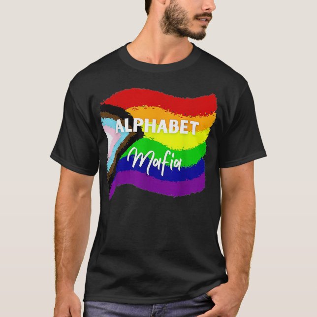Camiseta Alphabet Mafia Pride Gay Pride LGBTQ Flag  (Frente)