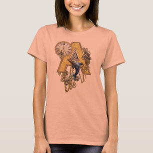 Camiseta Alphabet-monograma - letra A