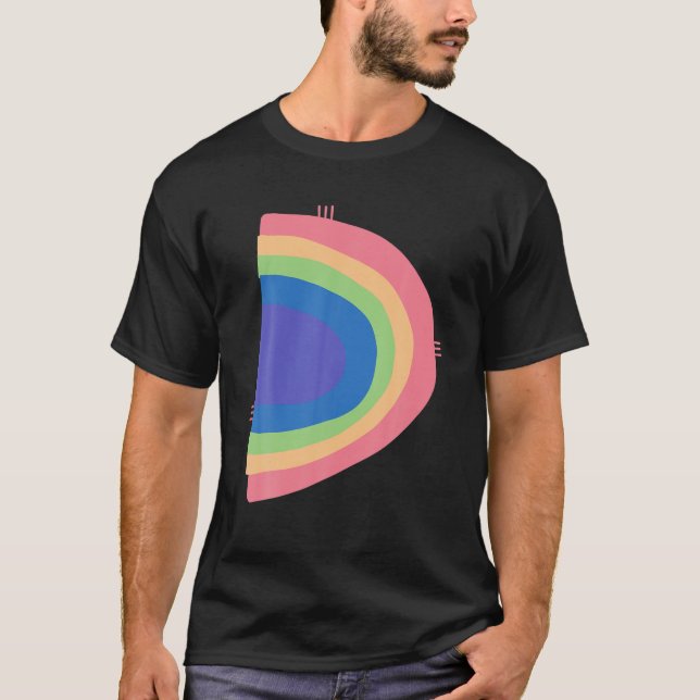 Camiseta Alphabet Whimsical - Letra D Tipografia - Caracter (Frente)