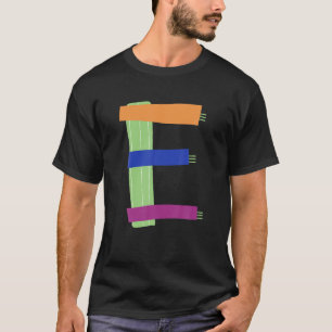 Camiseta Alphabet Whimsical - Letra E Tipografia - Caracter
