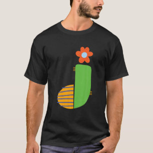 Camiseta Alphabet Whimsical - Letra J Tipografia - Caracter