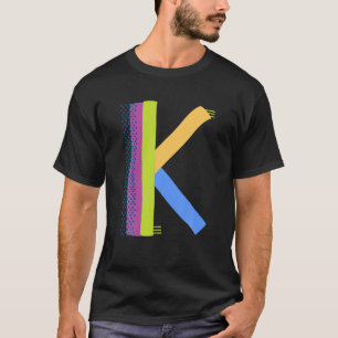 Camiseta Alphabet Whimsical - Letra K Tipografia - Caracter