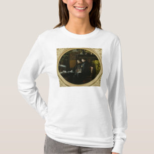 Camiseta Alphonse Daudet e sua esposa em seu estudo
