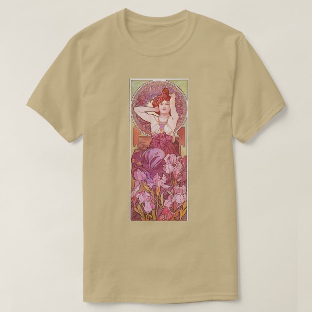 Camiseta Alphonse Mucha Ametyst 2 (Frente do Design)