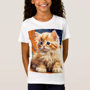 Camiseta Alphonse Mucha Art Nouveau Orange Cat