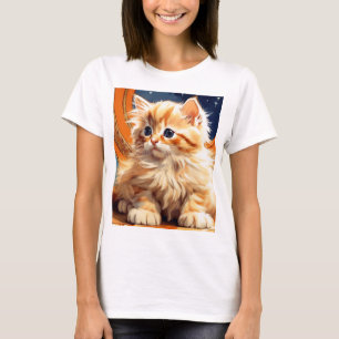 Camiseta Alphonse Mucha Art Nouveau Orange Cat