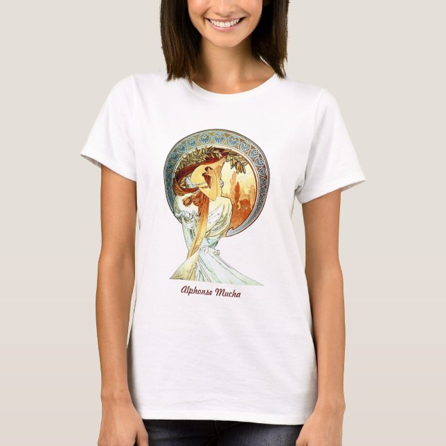 Camiseta Alphonse Mucha Art Nouveau T-Shirt (Frente)