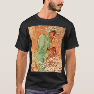 Camiseta Alphonse Mucha Art Nouveau Winter