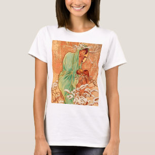 Camiseta Alphonse Mucha Art Nouveau Winter