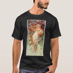 Camiseta Alphonse Mucha, As Estações (1896) Primavera