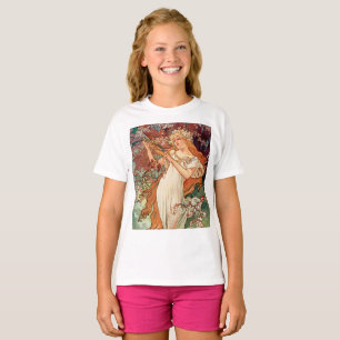 Camiseta Alphonse Mucha, As Estações (1896) Primavera