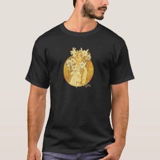 Camiseta Alphonse Mucha - as flores