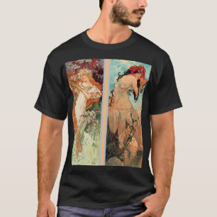 Camiseta Alphonse Mucha, As Quatro Estações (1896)